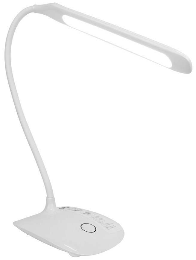 Colorway stolní LED lampa / CW-DL07FB-W/ Flexible 360°/ Integrovaná baterie / Bílá