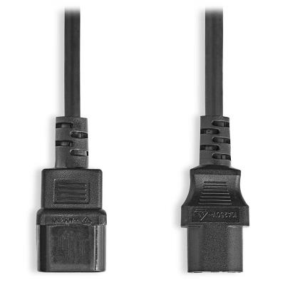 NEDIS napájecí prodlužovací kabel/ konektor IEC-320-C14/ konektor IEC-320-C13/ černý/ bulk/ 2m
