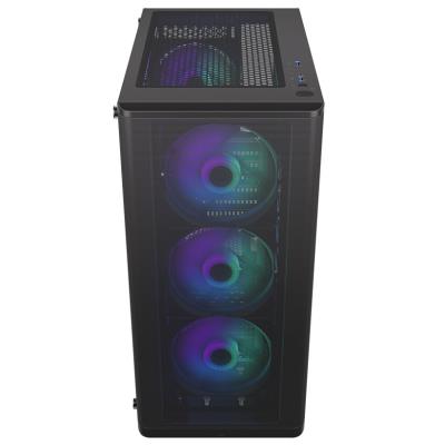 Endorfy skříň Ventum 200 ARGB/ 4x120mm ARGB PWM fan / 2xUSB / tvrzené sklo / černá