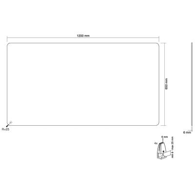 Neomounts NS-GLSPROTECT120 / Transparent Protection Screen - 120 cm wide / Transparent
