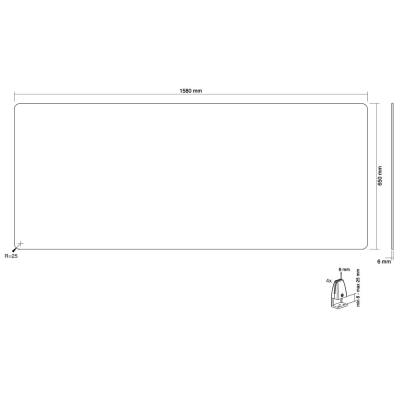 Neomounts NS-GLSPROTECT160 / Transparent Protection Screen - 160 cm wide / Transparent