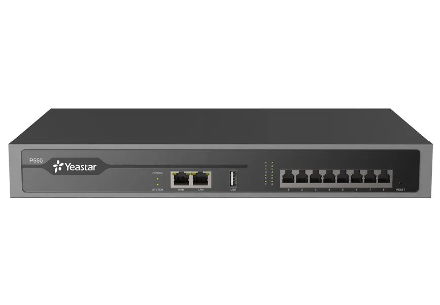 Yeastar P550, IP PBX, až 8 portů, 50 uživatelů, 25 hovorů, rack