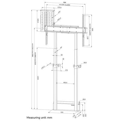 Neomounts WL55-875WH1/Držák displeje/na stěnu/37-100"/VESA 800X600/nosn. 110kg/mot. nast.výšky/bílý