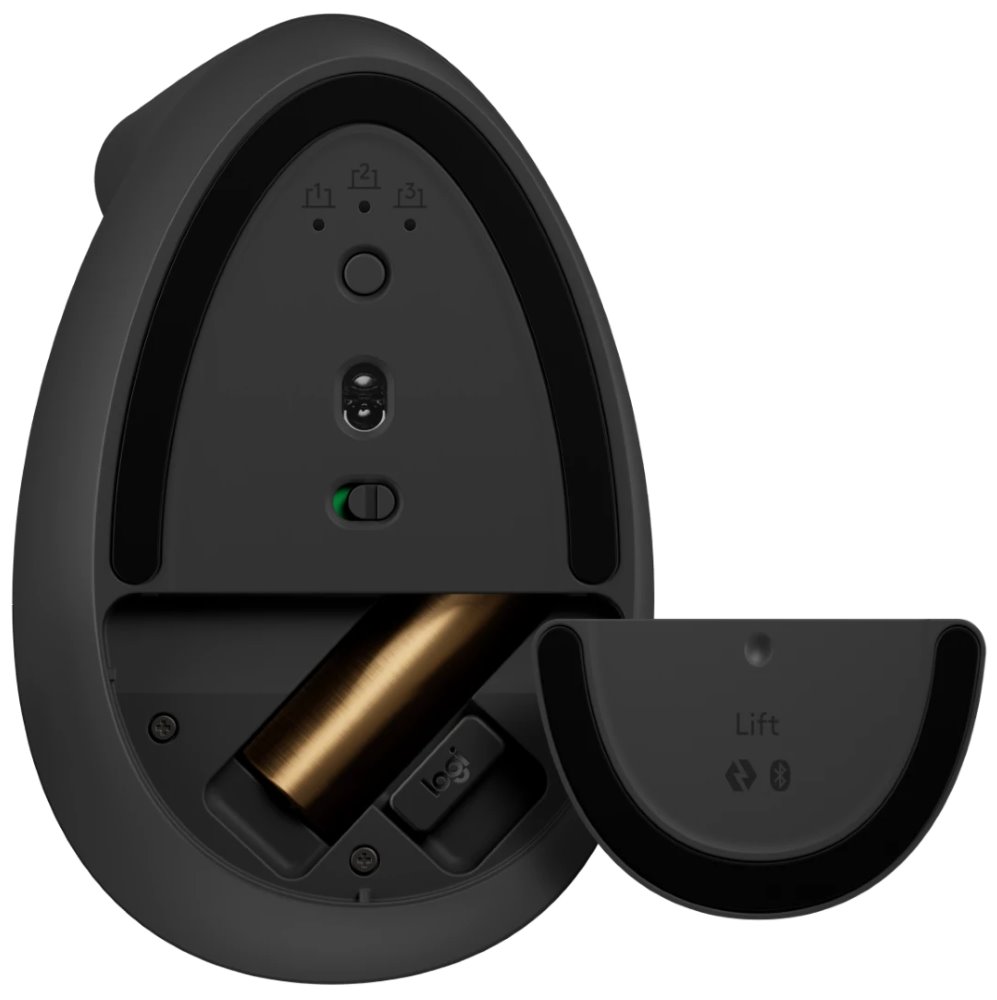 Logitech Lift Left Vertical Ergonomic Mouse - Graphite   Vertikální myš, optická, 6 tlačítek, bezdrátová, USB+Bluetooth