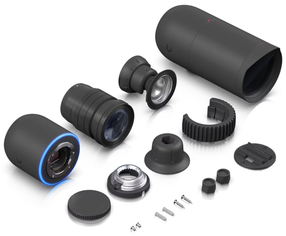 Ubiquiti AI DSLR Long Distance - kamera, 8Mpx rozlišení, 30fps, IR LED, obousměrné audio, IPX5, PoE+ (bez PoE injektoru)