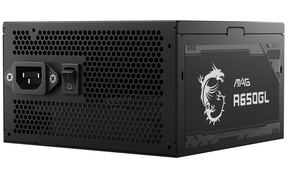 MSI zdroj MAG A650GL/ 650W/ ATX/ akt. PFC/ 7 let celk. záruka/ 120mm fan/ modulární kabeláž/ 80PLUS Gold