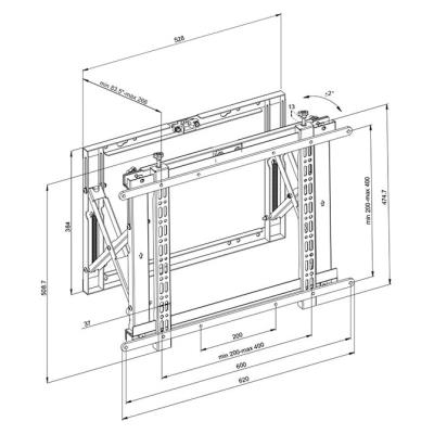 Neomounts WL95-800BL1/Držák displeje/na stěnu/42-70"/mikronastavení/horizontal/vertikal/pull-out/VESA 600X400/nosn. 35kg