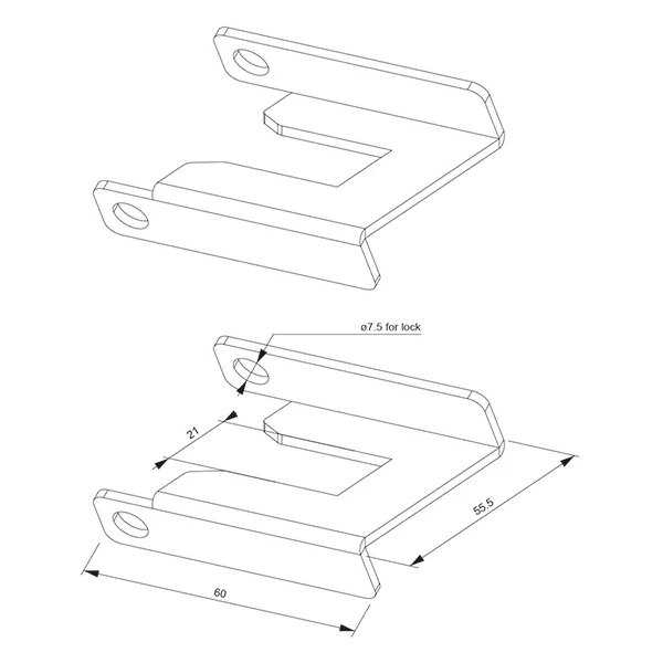 Neomounts ABL-875/Zámek kolečkové brzdy pro vozíky  FL50S-825 a FL55-875/modrý