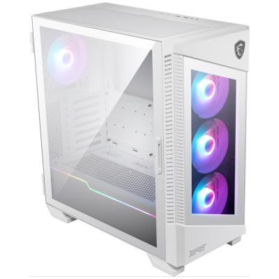 MSI skříň MPG VELOX 100R WHITE/ bez zdroje/ levé temperované sklo/ 4x ARGB 120 mm fan/ 1x USB3.1 Type-C/ 2x USB3.0/ bílá