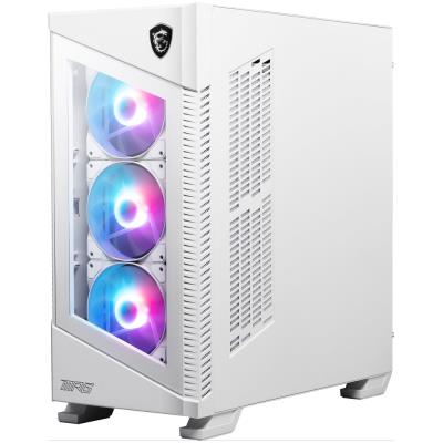 MSI skříň MPG VELOX 100R WHITE/ bez zdroje/ levé temperované sklo/ 4x ARGB 120 mm fan/ 1x USB3.1 Type-C/ 2x USB3.0/ bílá