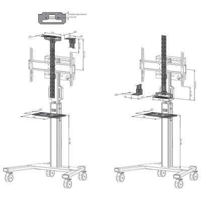 Neomounts Select AV1-825BL/Držák kamery a multimedia police pro FL50S-825BL1/nosn. 9kg/Bose ad./černý