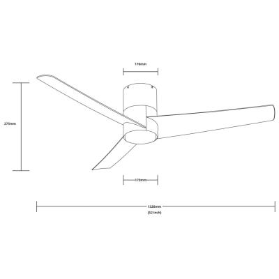 IMMAX NEO LITE FRESH SMART LED stropní svítidlo s ventilátorem 18W/40W Wi-Fi stříbrné, TUYA