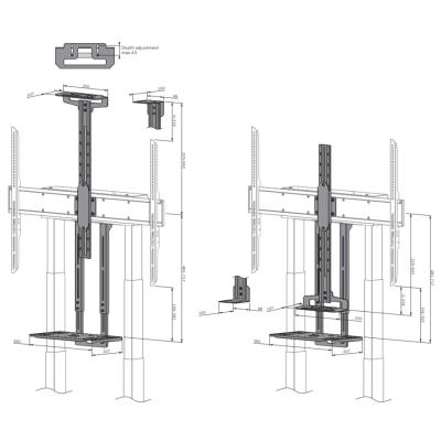 Neomounts AV1-875BL/Držák kamery a multimedia police pro FL55-875BL1 a WL55-875BL1/nosn. 9kg/Bose ad./černý