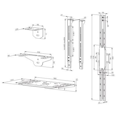Neomounts AFL-875WH1/Držák kamery a multimedia police pro FL55-875WH1 a WL55-875WH1/nosn. 9kg/Logitech ad./bílý