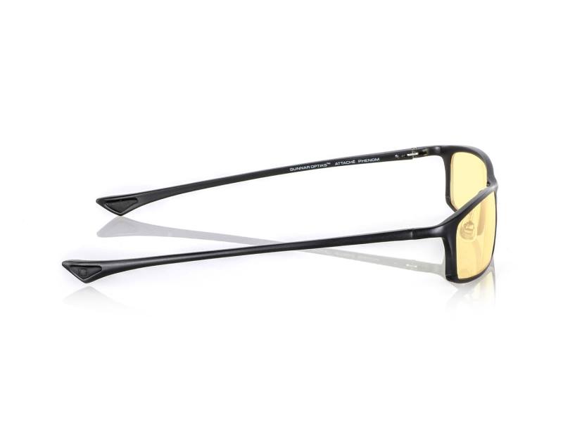 GUNNAR kancelářské brýle PHENOM ONYX/ černé obroučky/ jantarová skla