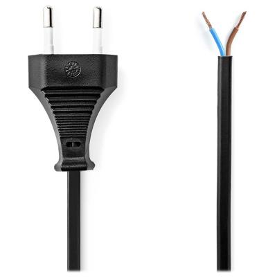 NEDIS napájecí kabel/ Euro zástrčka - otevřený/ přímý/ černý/ bulk/ 3m