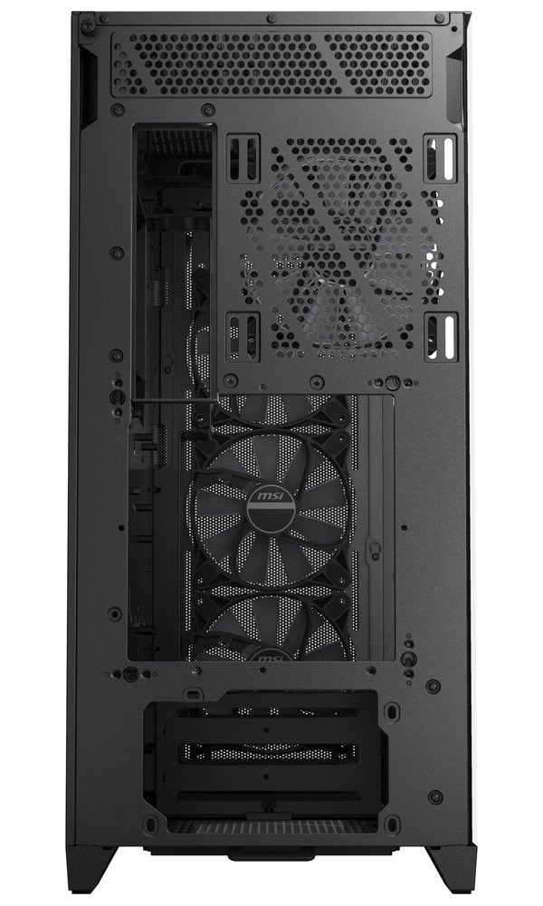 MSI skříň MPG GUNGNIR 300R AIRFLOW/ bez zdroje/ levé temperované sklo/ 4x 120 mm A-RGB fan/ 1x USB-C/ 2x USB3.2/ černá
