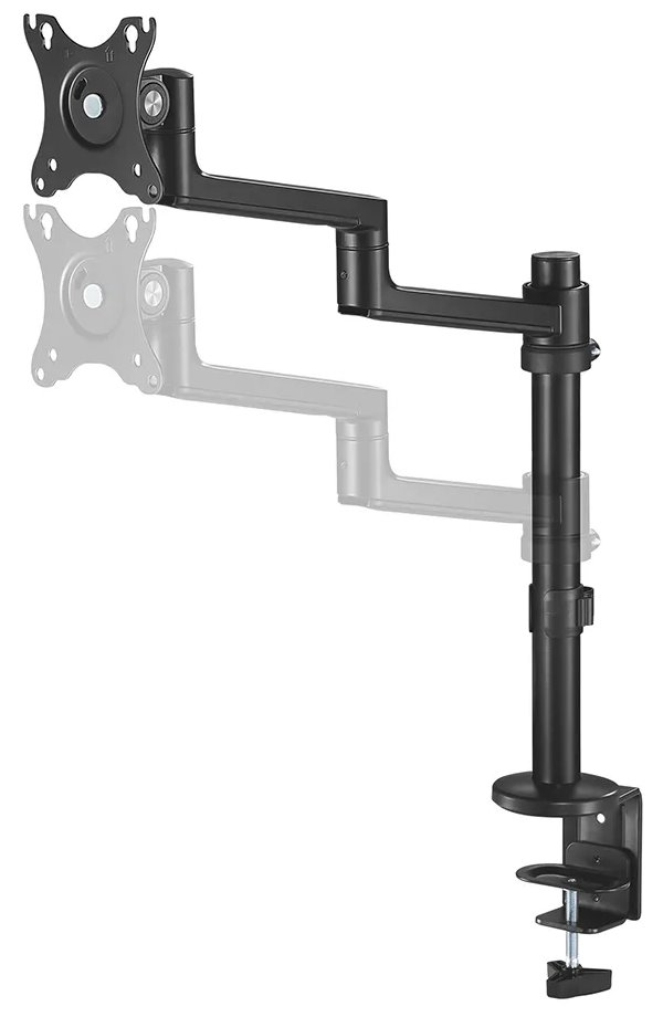 Neomounts DS60-425BL1 /Držák displeje/na stůl/17-27"/svorka+průchodka/3čepy/VESA 100X100/nosn.8kg/1 displej/černý