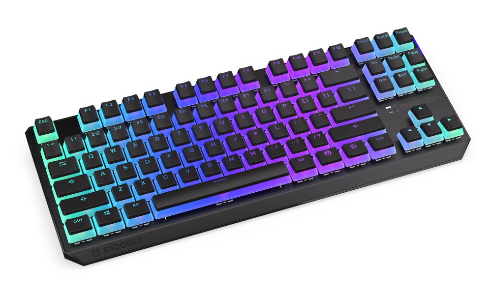 Endorfy herní klávesnice Thock TKL Wireless Red Pudding / RGB / red sw. / bezdrátová / mechanická / US layout / černá