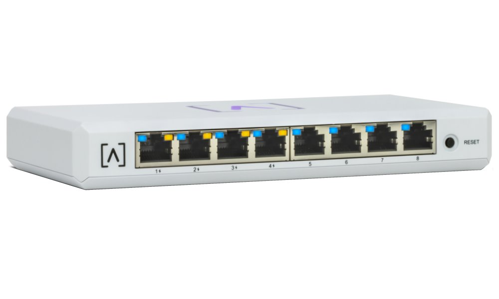 ALTA Switch 8 POE - 8x Gbit RJ45, 4x PoE+ (PoE budget 60W)