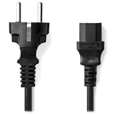 NEDIS napájecí kabel 230V/ přípojný 10A/ konektor IEC-320-C13/ přímá zástrčka Schuko/ černý/ bulk/ 5m