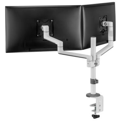 Neomounts DS60-425WH2 /Držák displeje/na stůl/17-27"/svorka+průchodka/3čepy/VESA 100X100/nosn.2x8kg/2 displeje/bílý