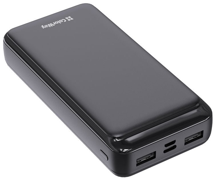 COLORWAY powerbanka/ 20 000mAh/ 2x USB/ USB-C/ Micro-USB/ Černá