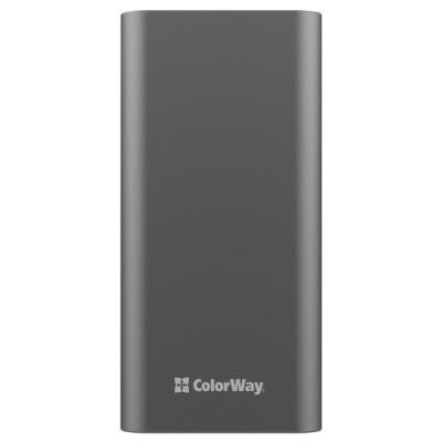 COLORWAY powerbanka/ 20 000mAh/ 2x USB QC3.0/ USB-C Power Delivery 20W/ Lighting/ LED/ Micro-USB/ Šedivá
