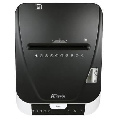 AT skartovač AT-180AF/ řez 2x12 mm/ pracovní síře 220 mm/ kapacita 192 listů/ objem koše 32 l/ stupeň utajení P5/ šedo-b