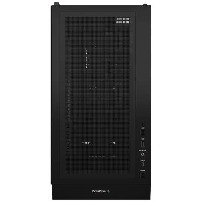 DEEPCOOL skříň CH560 Digital / MidT/ 3x140 a 120mm ARGB fan / USB 3.0 / USB-C/ tvrzené sklo / digitální displej / černá