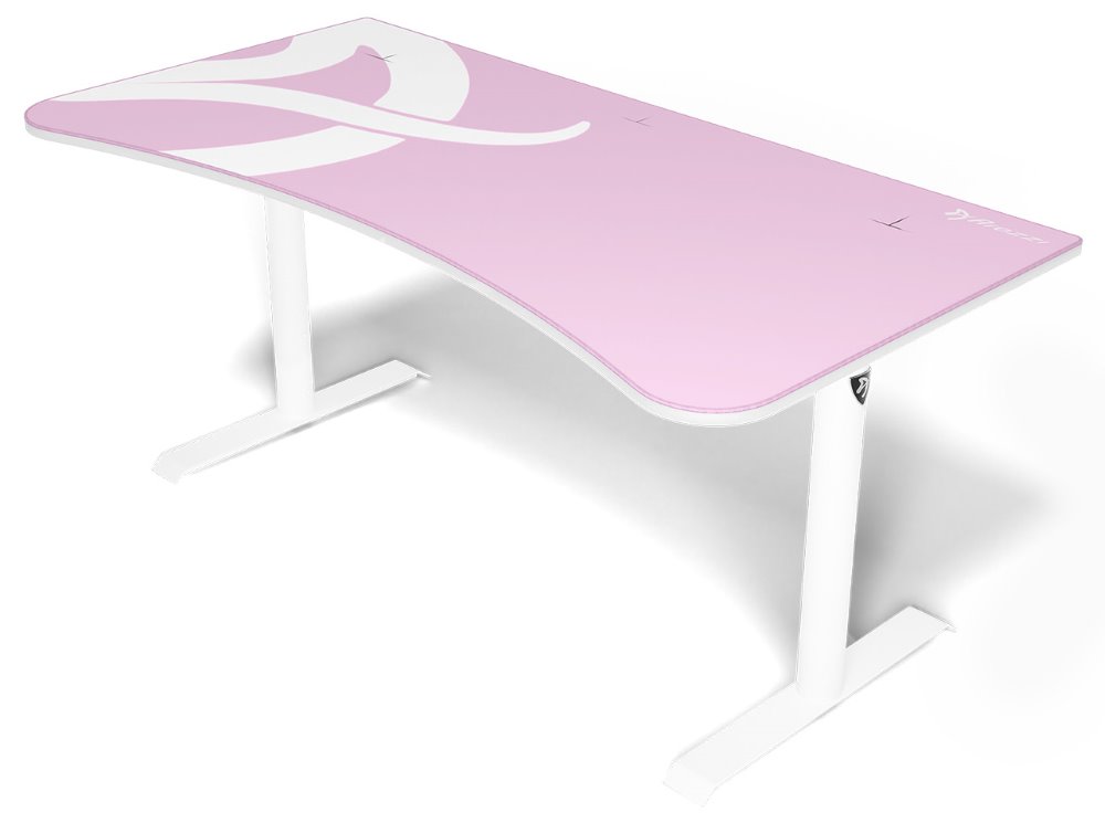 AROZZI herní stůl ARENA Gaming Desk White Pink