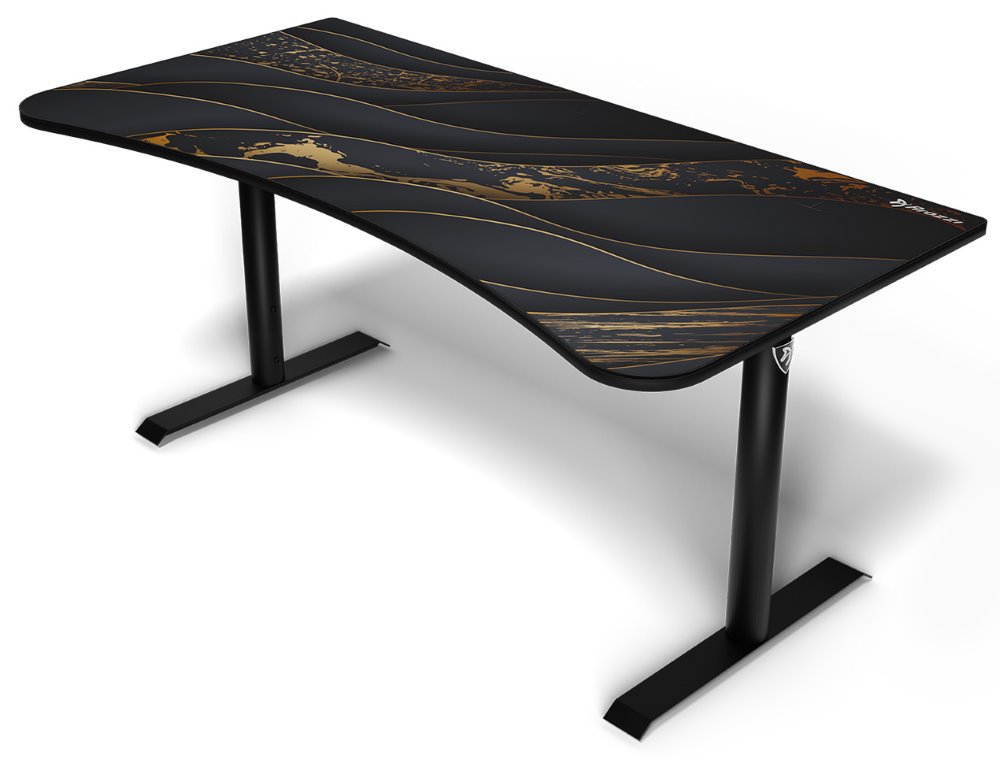 AROZZI herní stůl ARENA Gaming Desk Black Gold