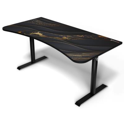 AROZZI herní stůl ARENA Gaming Desk Black Gold
