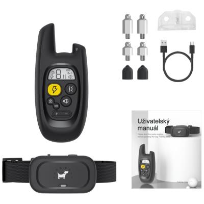 HELMER elektronický výcvikový obojek pro psy TC 400/ dosah 400 m/ IP67/ šířka obojku 2 cm/ délka obojku 70 cm