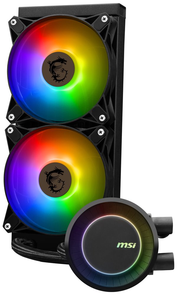 MSI vodní chladič CPU MAG CORELIQUID E240/ 2x 120mm ARGB fan/ podpora LGA1700