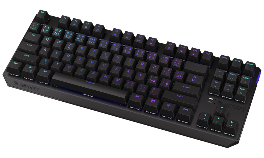 Endorfy herní klávesnice Thock TKL Wireless Red / RGB / red sw. / bezdrátová / mechanická / CZ/SK layout / černá