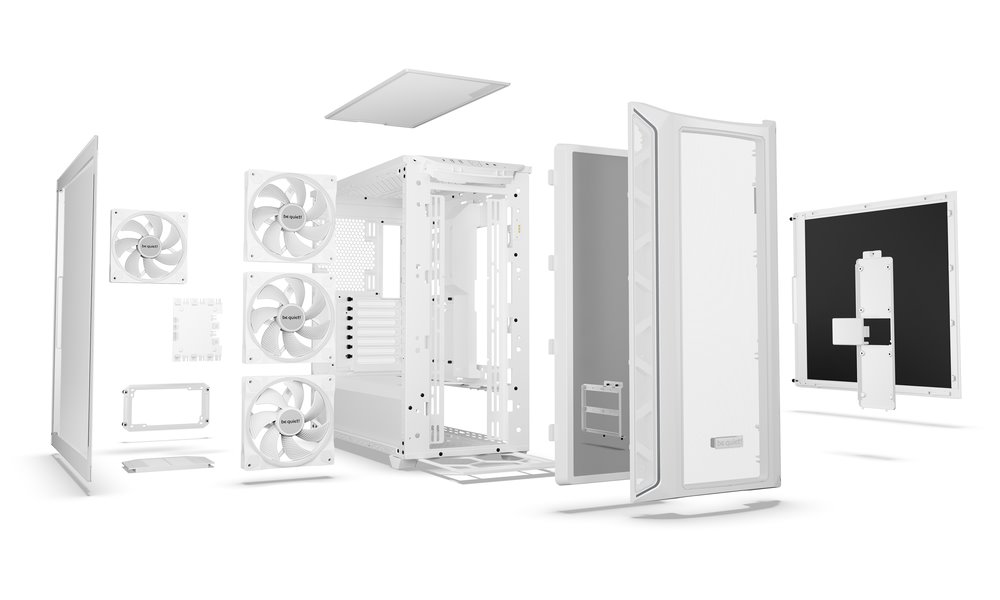 Be quiet! skříň SHADOW BASE 800FX / ARGB / 4x140mm ARGB fan / USB-C / 2xUSB 3.0 / tvrzené  sklo / bílá
