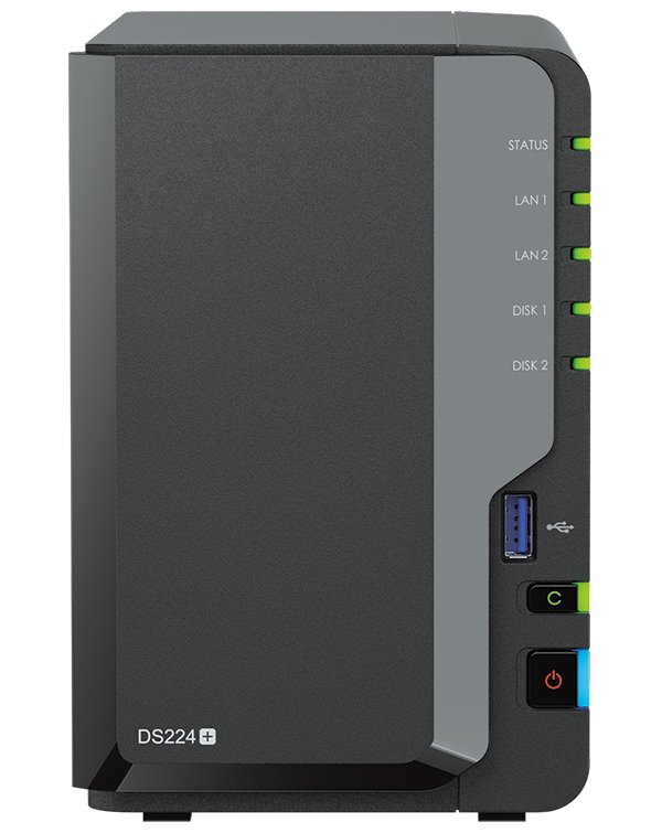Synology DS224+  2x SATA, 2GB RAM, 2x USB 3.2, 2x GbE
