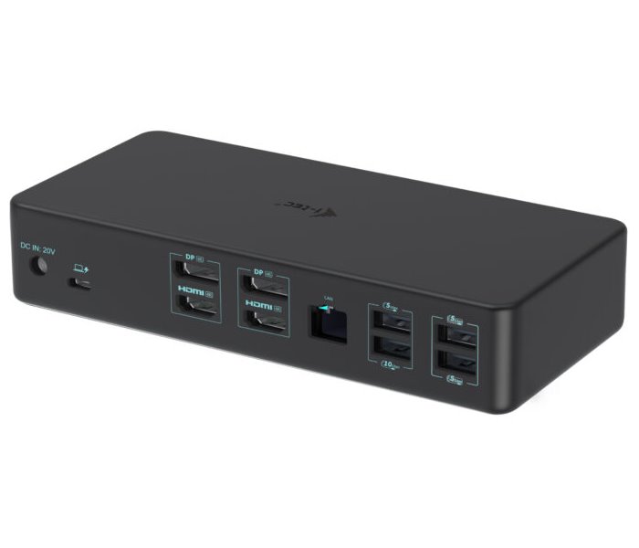 i-tec dokovací stanice Gen2 Thunderbolt 3/ 4K Dual display/ 4x USB 3.0/ 2x USB-C/ 2x DP/ 2x HDMI/ LAN/ PD 100