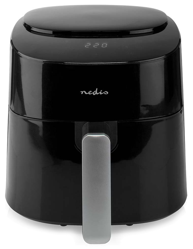 NEDIS multifunkční horkovzdušná fritéza/ objem 4,2 L/ 240 min. časovač/ 8 přednastavených programů/ výkon 1300W/ černá