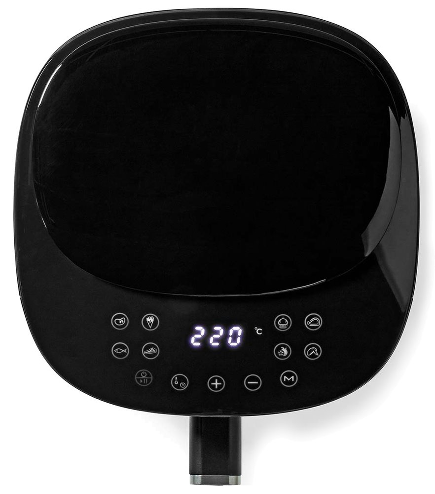 NEDIS multifunkční horkovzdušná fritéza/ objem 4,2 L/ 240 min. časovač/ 8 přednastavených programů/ výkon 1300W/ černá