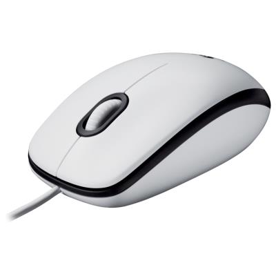 Logitech myš M100/ optická/ USB/ 2 tlačítka/ bílá/ 1000dpi