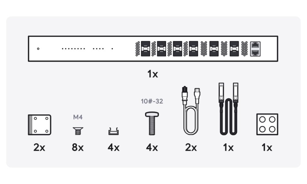 Ubiquiti UISP Fiber OLT XGS -  8x GPON port, 4x SFP28 port, 2x Hot-Swap, DAC kabel