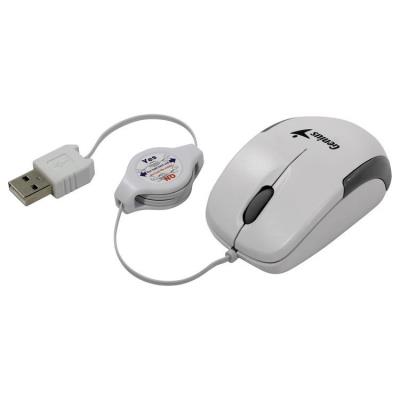 GENIUS Micro Traveler V2/ drátová/ 1200 dpi/ USB/ bílá
