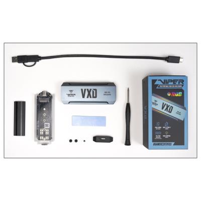 PATRIOT VXD Portable RGB SSD Enclosure / RGB rámeček pro PCIe NVMe SSD/ USB-C Gen 3.2 / hliníkový