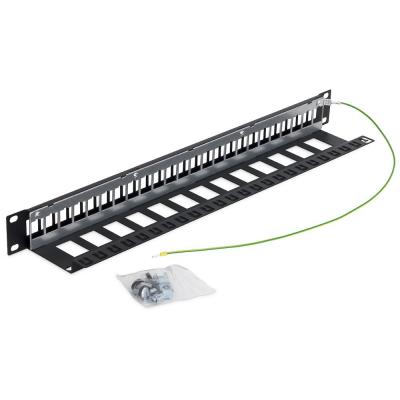 Triton 19' modulární patch panel 1U pro max. 24ks keystone,otvor 14,8x17,5mm , šedý