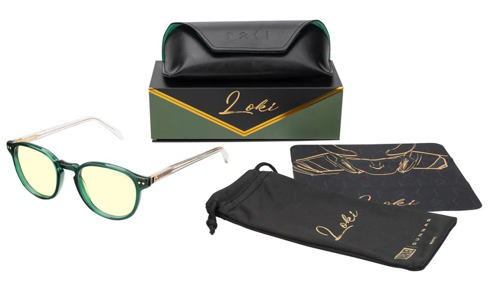 GUNNAR kancelářské/herní brýle LOKI GOD OF MISCHIEF COLLECTOR'S EDITION - MARVEL EMERALD-CRYSTAL * jantarová skla * BLF