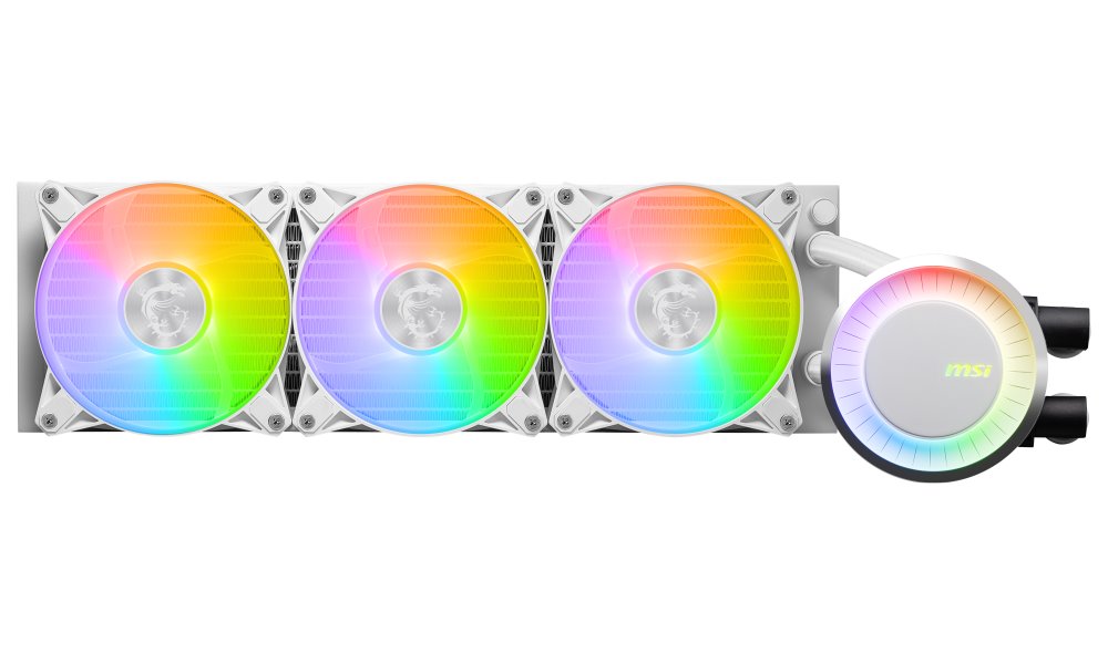 MSI vodní chladič CPU MAG CORELIQUID E360 WHITE/ 3x 120mm ARGB fan/ podpora LGA1700/ bílý