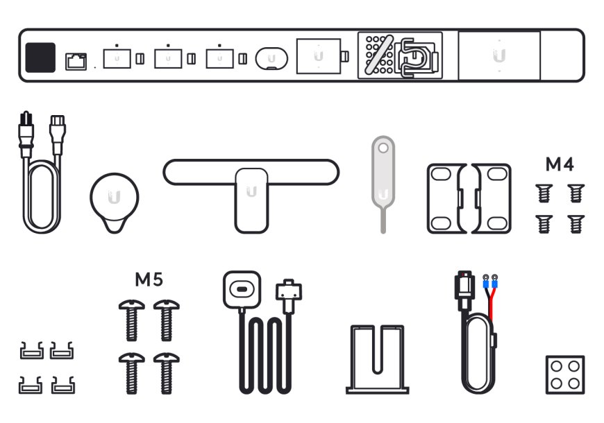 Ubiquiti UISP Power Professional - Systém napájení pro UISP, 3x Power TransPort, 1× RJ-45, LTE,záložní napájení 240/480W