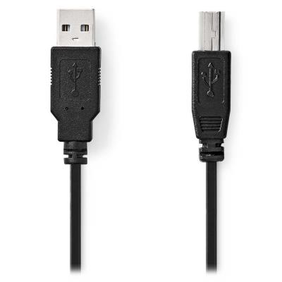 NEDIS kabel USB 2.0/ zástrčka USB-A - zástrčka USB-B/ k tiskárně apod./ černý/ bulk/ 5m